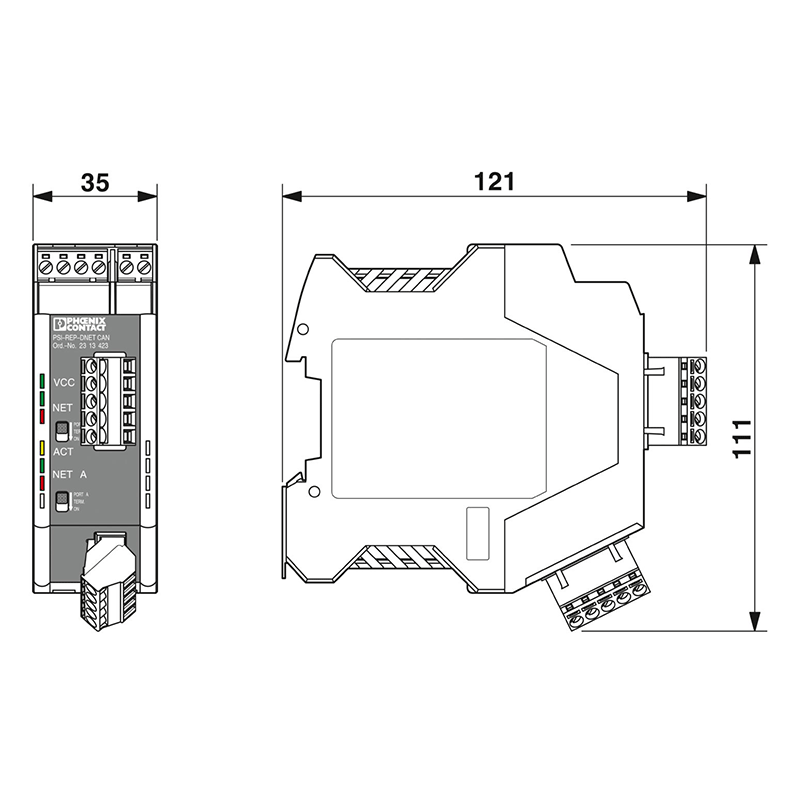 PSI-REP-DNET CAN - 中继器