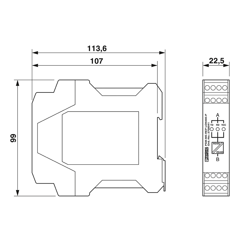 PSM-ME-RS485/RS485-P - 中继器