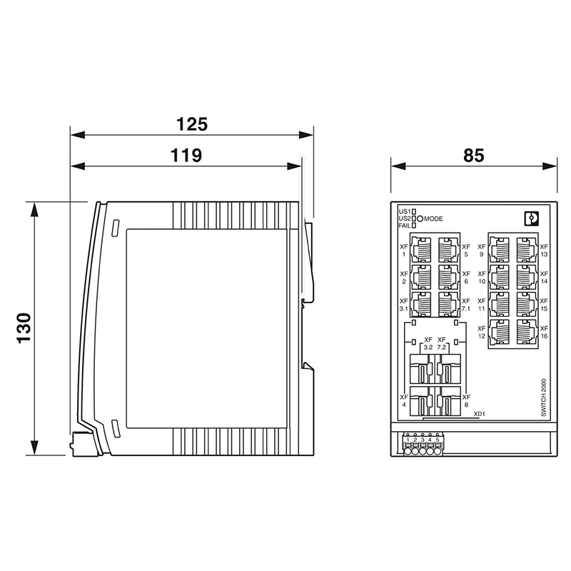 FL SWITCH 2212-2TC-2SFX
