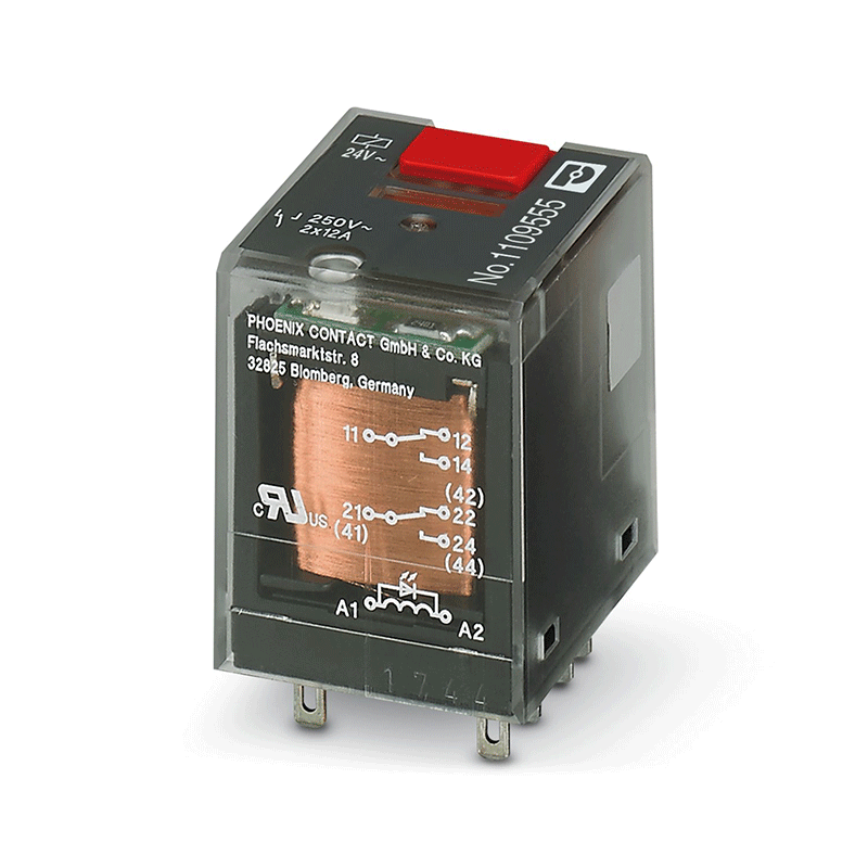 REL-IR-BL/L- 24AC/2X21 - 单个继电器