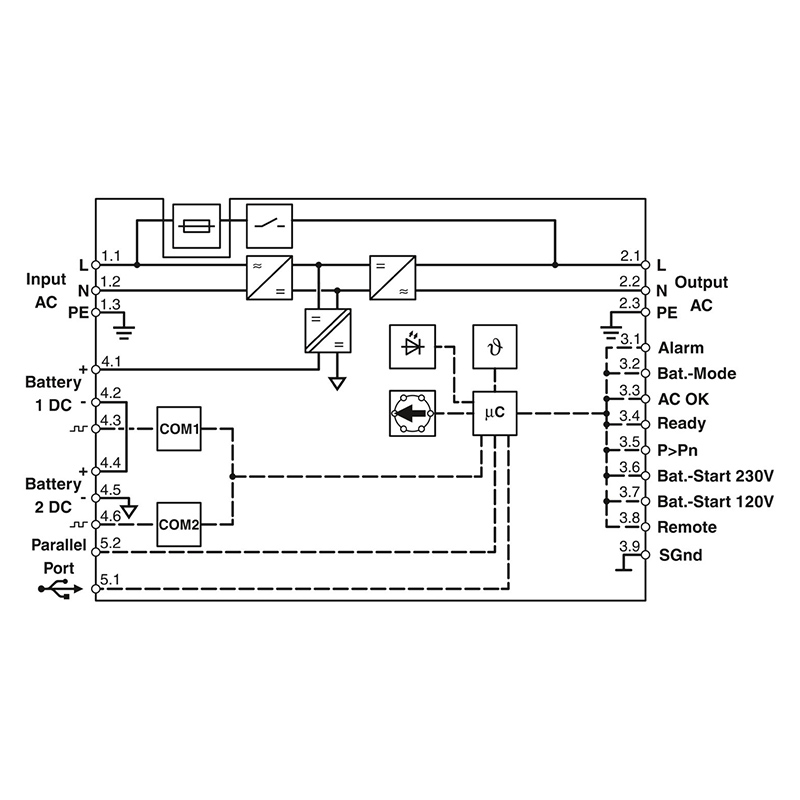 QUINT4-UPS/1AC/1AC/1KVA - 不间断电源